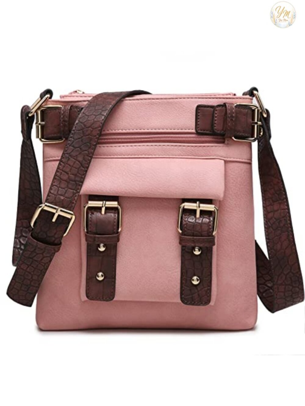 Dasein Lightweight Vegan Leather Crossbody Bag Satchel Travel Purse